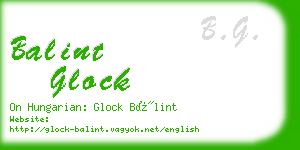 balint glock business card